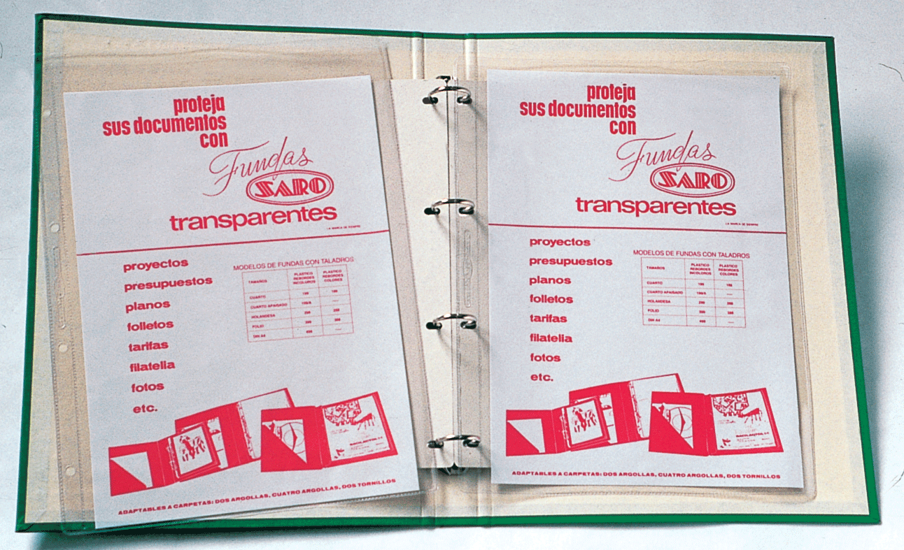 Producto: Fundas PVC 100 micras con taladros
